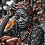 "As a woman, finding a safe, clean place to relieve myself in the market is a nightmare. Men have it easier — we don’t. I often skip meals just so I can hold it all day. Imagine living like this every day as a seller — it’s not right." — Mummy Favour, Fabric Seller, Idumota