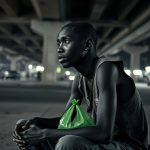 "I run errands in the market by day and sleep under the bridge at night, hoping I won’t be chased away. I can’t go back to Kano — I need to make it." — Adamu, 19, Iddo Bridge